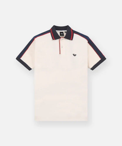 Paper Planes Jacquard Taping Polo - Eggshell