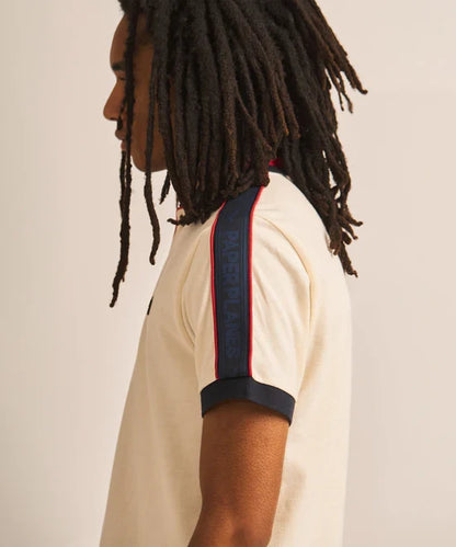 Paper Planes Jacquard Taping Polo - Eggshell