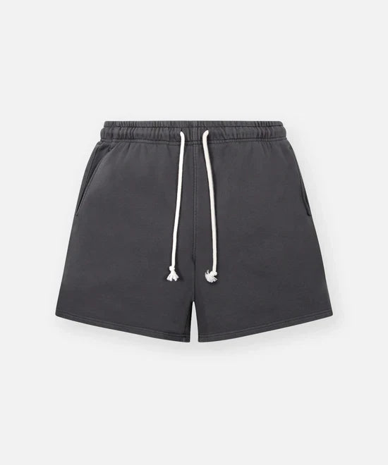 Paper Planes Script Logo Puff Print Short - Washed Black