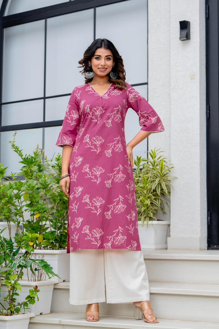 PINK POETRY LONG KURTI