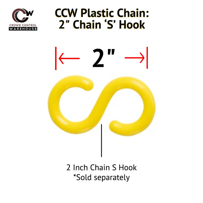 Plastic Chain, 2.0 inch links, Standard Colors from Montour Line - Crowd Control Warehouse