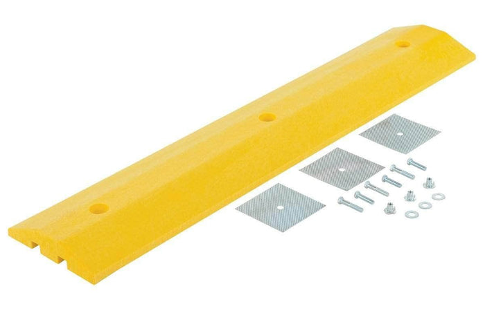 Plastic Speed Bump with Cable Channels - Crowd Control Warehouse
