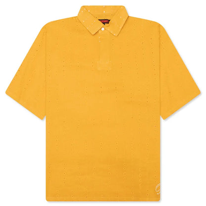 Pleasures CLARITY WOVEN POLO - YELLOW