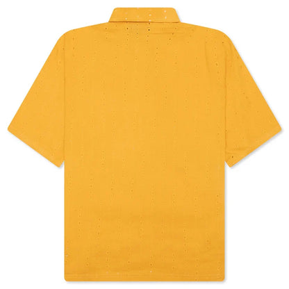 Pleasures CLARITY WOVEN POLO - YELLOW