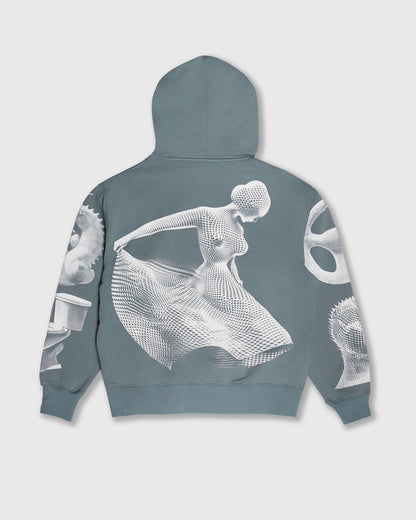 PLEASURES DYSFUNCTION HOODIE (P26SP014-GREY)