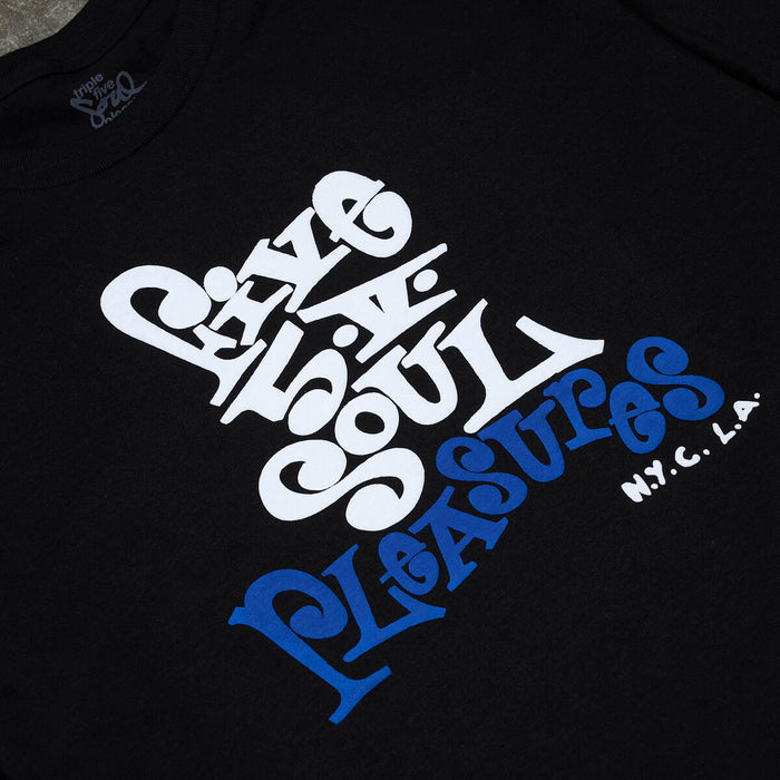 PLEASURES FIVE 5 V T-SHIRT - BLACK