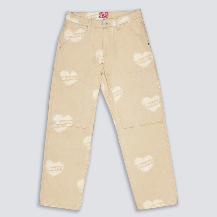 PLEASURES HEART ULTRA WORK PANTS - BEIGE
