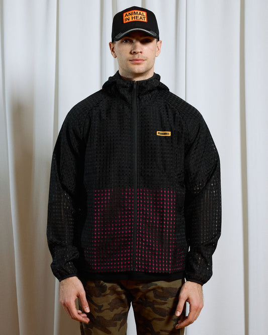 Pleasures SYSTEM PLAID HOODED JACKET P26SP003-BLACK