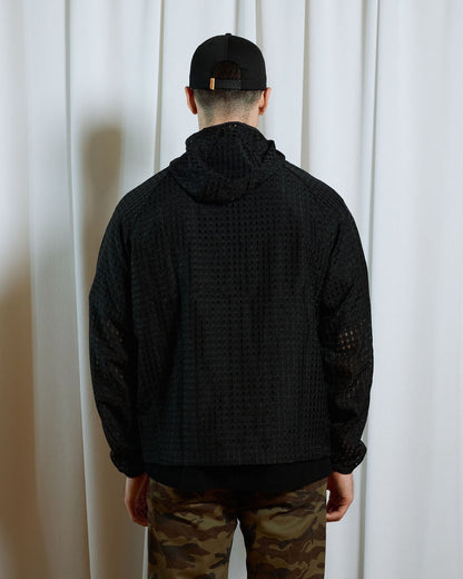 Pleasures SYSTEM PLAID HOODED JACKET P26SP003-BLACK