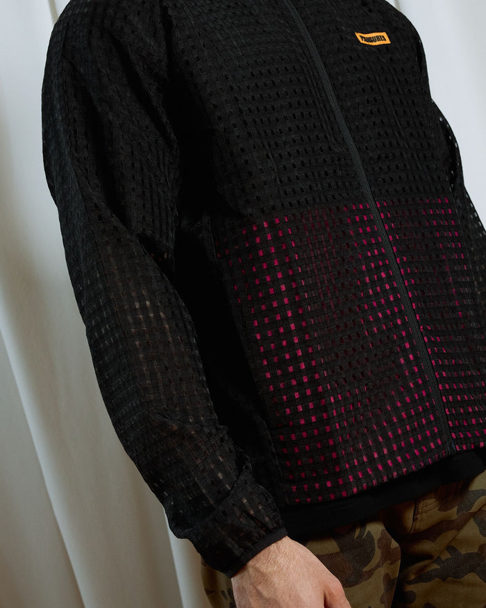 Pleasures SYSTEM PLAID HOODED JACKET P26SP003-BLACK