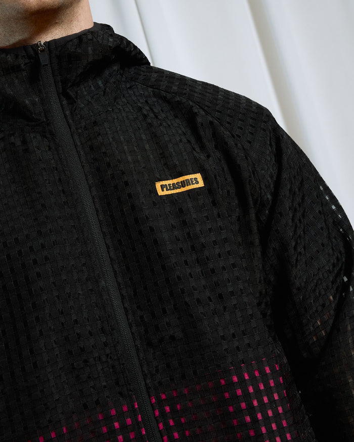 Pleasures SYSTEM PLAID HOODED JACKET P26SP003-BLACK