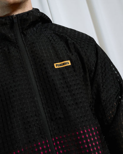Pleasures SYSTEM PLAID HOODED JACKET P26SP003-BLACK