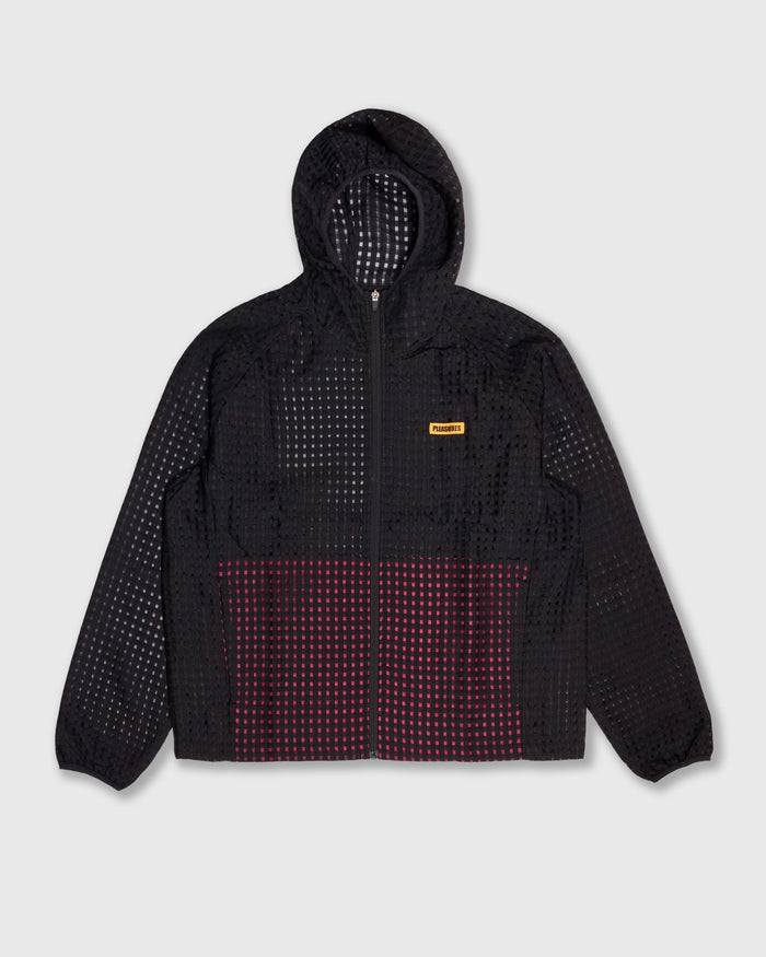 Pleasures SYSTEM PLAID HOODED JACKET P26SP003-BLACK