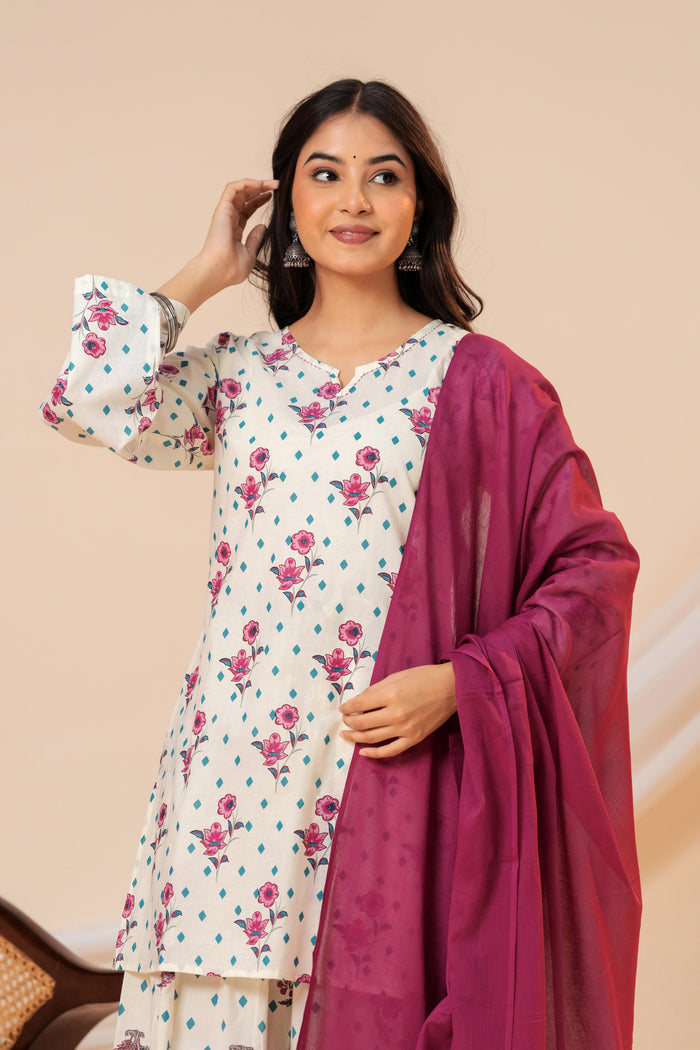 PLUM PETALS FARSHI SUIT SET