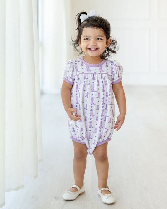 TCU bubble for girls: Purple Boots Pima Outfits for Girls