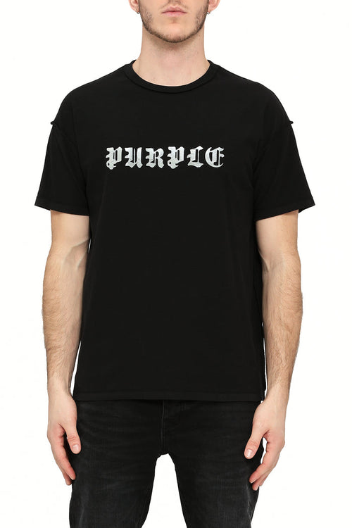 Purple Brand P101 Black TBTP425 Textured Inside Out Tee - Black