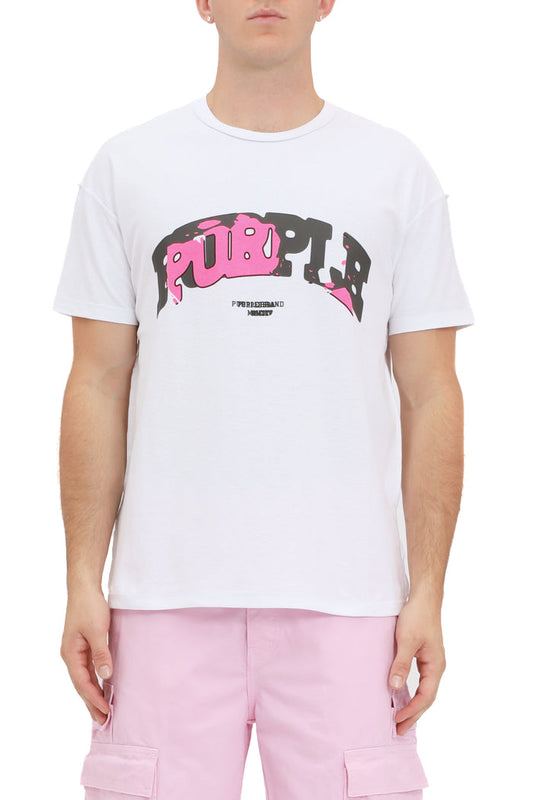 Purple Brand P101 White TWWS325 Textured Inside Out Tee - White