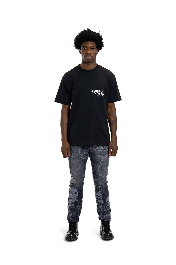 Purple Brand P117 Black HJBB423 Heavy Jersey SS Tee - Black
