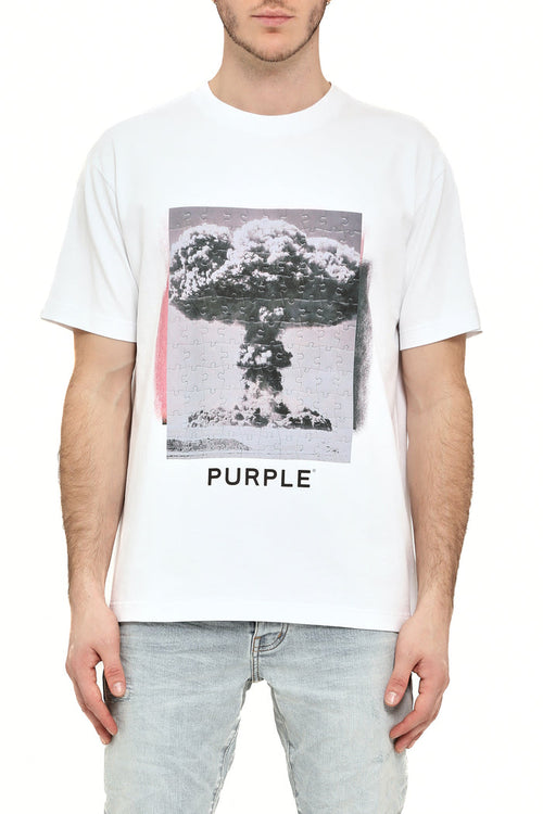 Purple Brand P117 White HWMD425 HWT Jersey SS Tee - White