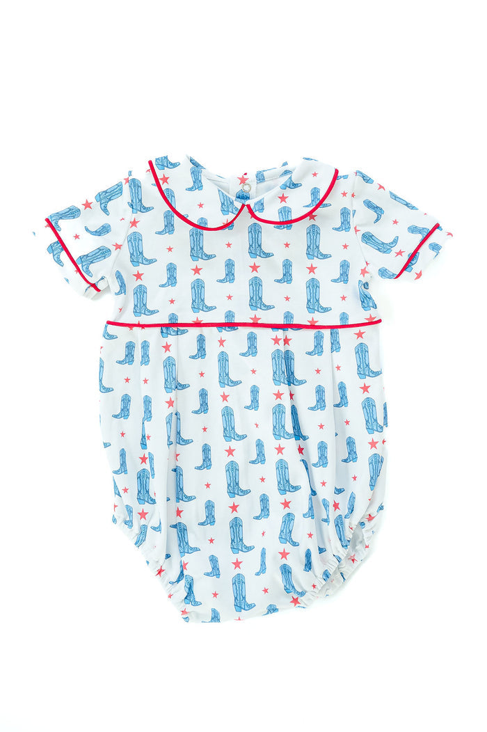 Bubble: Red, White, and Blue Boots Pima Outfits for Boys