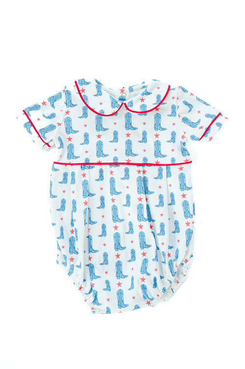 Bubble: Red, White, and Blue Boots Pima Outfits for Boys
