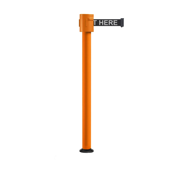 BLACK WITH "PLEASE WAIT HERE" WHITE LETTERS