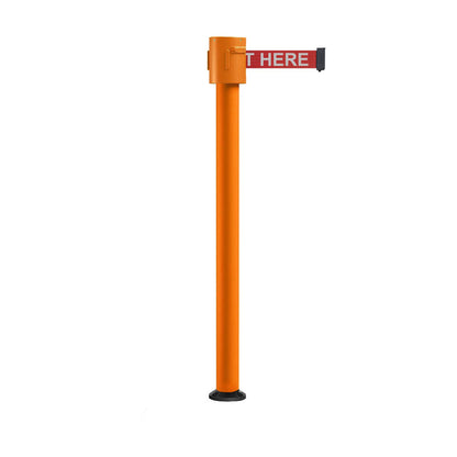 RED WITH "PLEASE WAIT HERE" WHITE LETTERS