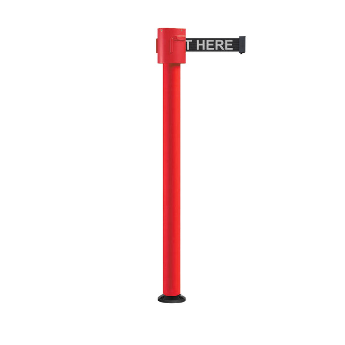 BLACK WITH "PLEASE WAIT HERE" WHITE LETTERS