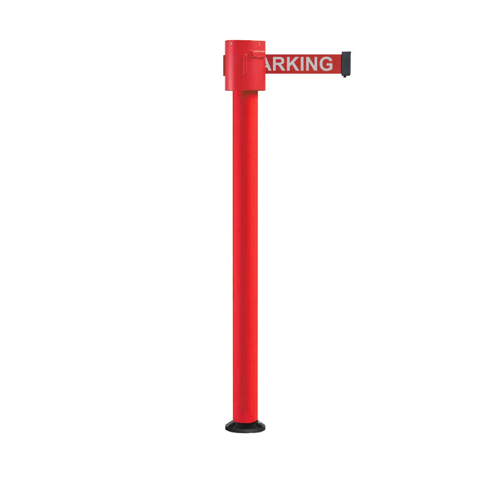 RED WITH "NO PARKING" WHITE LETTERS