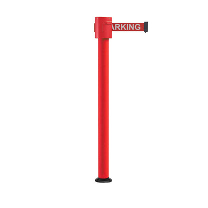 RED WITH "NO PARKING" WHITE LETTERS