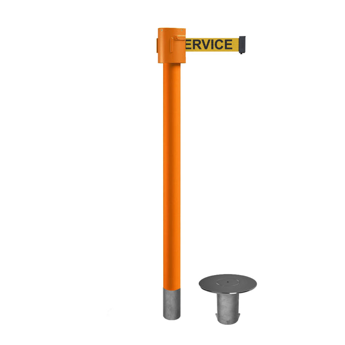 YELLOW WITH "OUT OF SERVICE" BLACK LETTERS