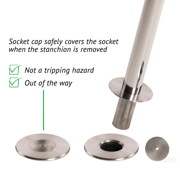 Retractable Belt Barrier Stanchion, Removable Base, Orange Post, 35 ft Belt - Montour Line MSX760R - Crowd Control Warehouse
