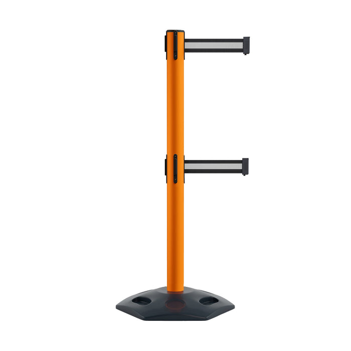 Safety Orange / Black with Horizontal White Stripe