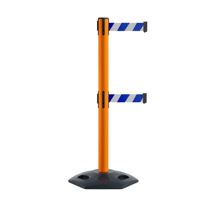 ORANGE / BLUE AND WHITE DIAGONAL