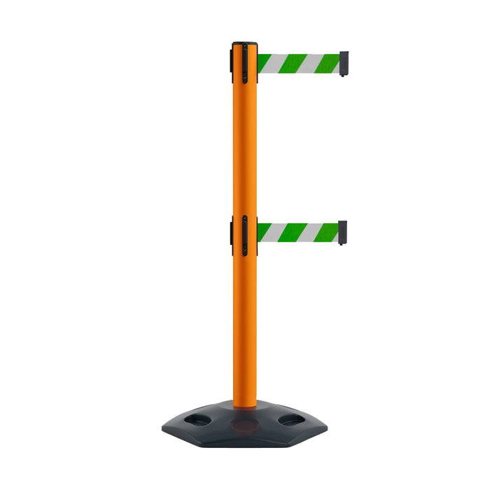 ORANGE / GREEN AND WHITE DIAGONAL