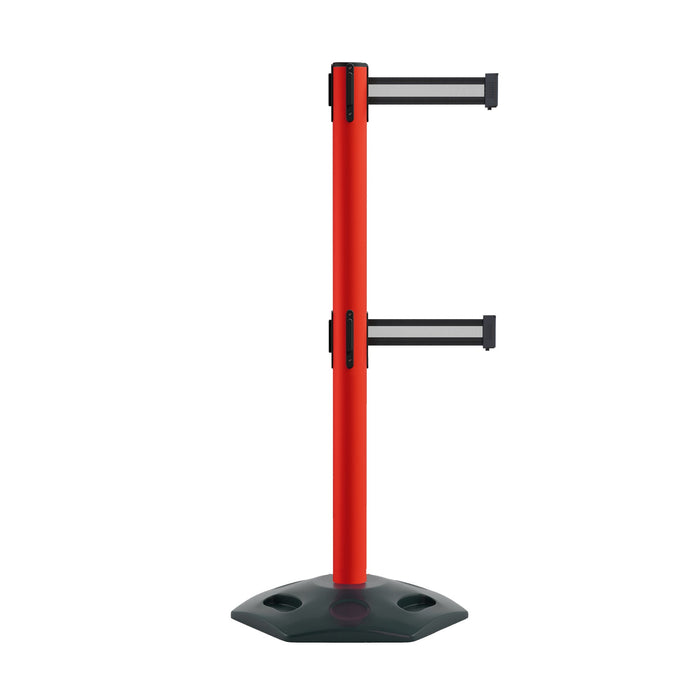 RED / BLACK WITH WHITE HORIZONTAL STRIPE