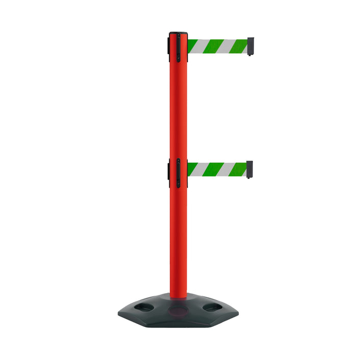 RED / GREEN AND WHITE DIAGONAL