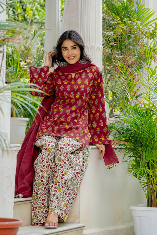 RUBY IVORY FARSHI SUIT SET