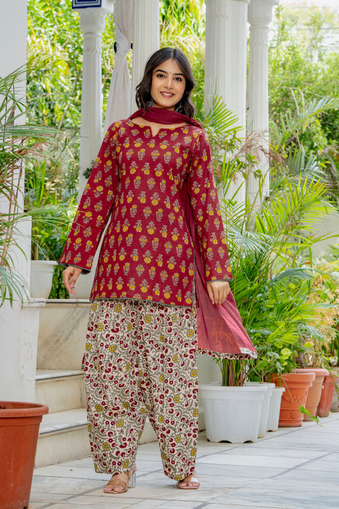 RUBY IVORY FARSHI SUIT SET