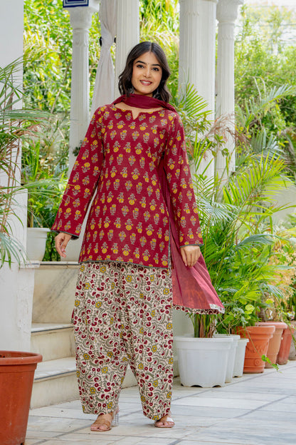 RUBY IVORY FARSHI SUIT SET