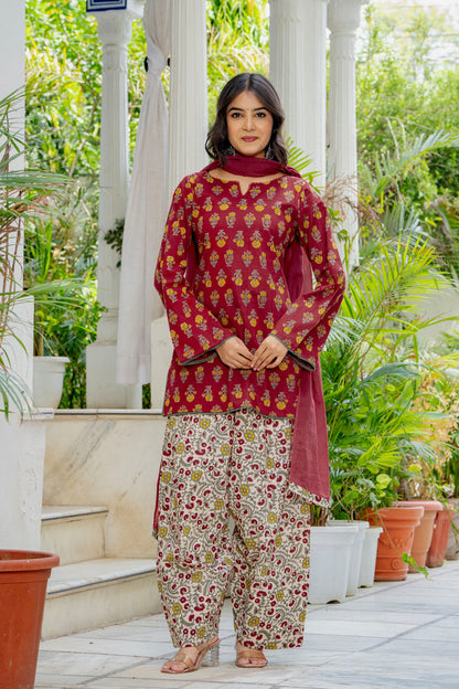 RUBY IVORY FARSHI SUIT SET