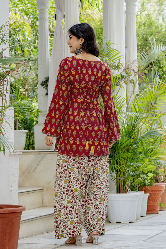 RUBY IVORY FARSHI SUIT SET