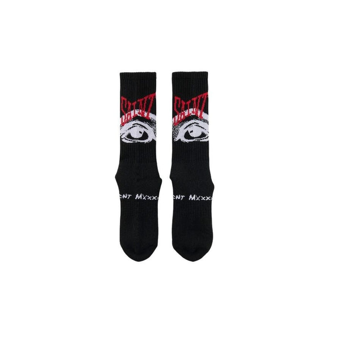 Saint Micheal Eye Socks - Black