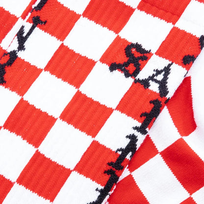 Saint Micheal Eye Socks - White/Red