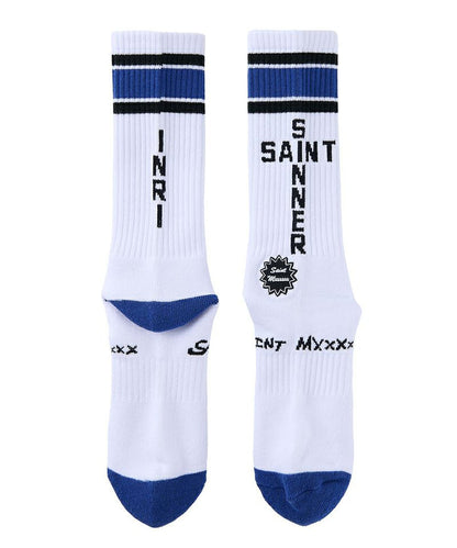 Saint Micheal Saint Sinner Socks - Blue
