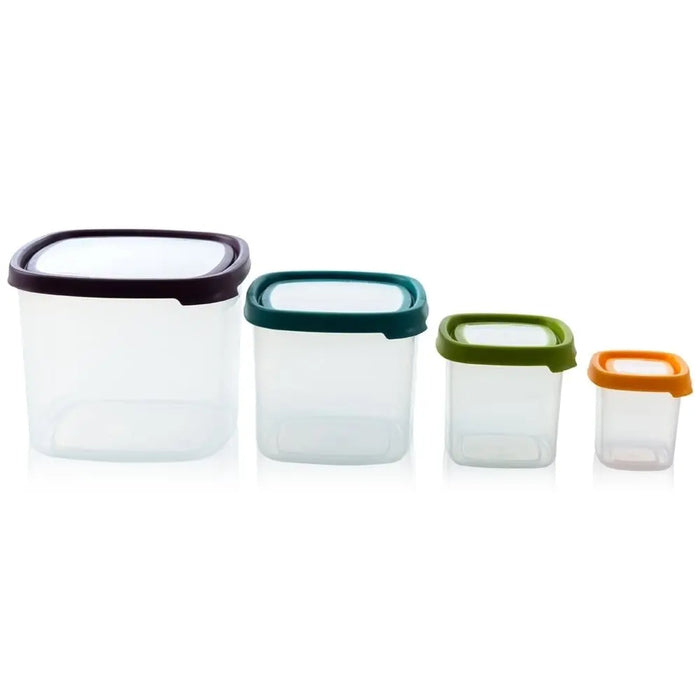 Seal It 4 Piece Square Food Box Set (3.5L, 1.7L, 650ml, 230ml) Wham Storage