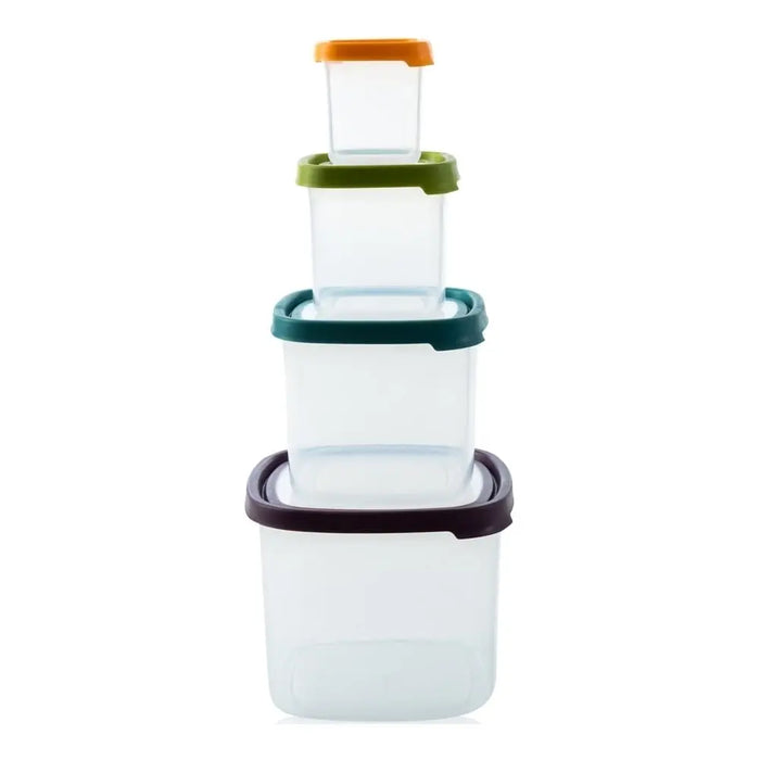 Seal It 4 Piece Square Food Box Set (3.5L, 1.7L, 650ml, 230ml) Wham Storage