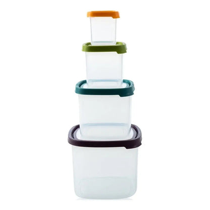 Seal It 4 Piece Square Food Box Set (3.5L, 1.7L, 650ml, 230ml) Wham Storage