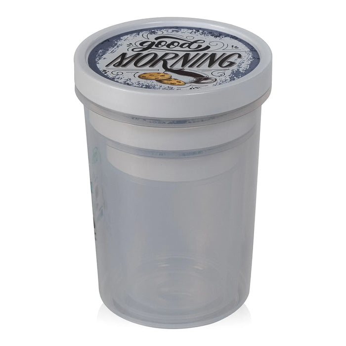 Set of 3 - Tall Airtight Round Plastic Food Storage Container with Screw Top Lid Hobby Life