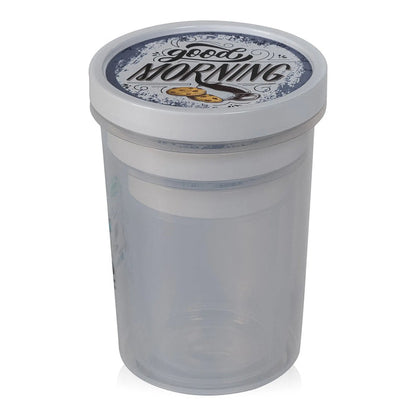 Set of 3 - Tall Airtight Round Plastic Food Storage Container with Screw Top Lid Hobby Life